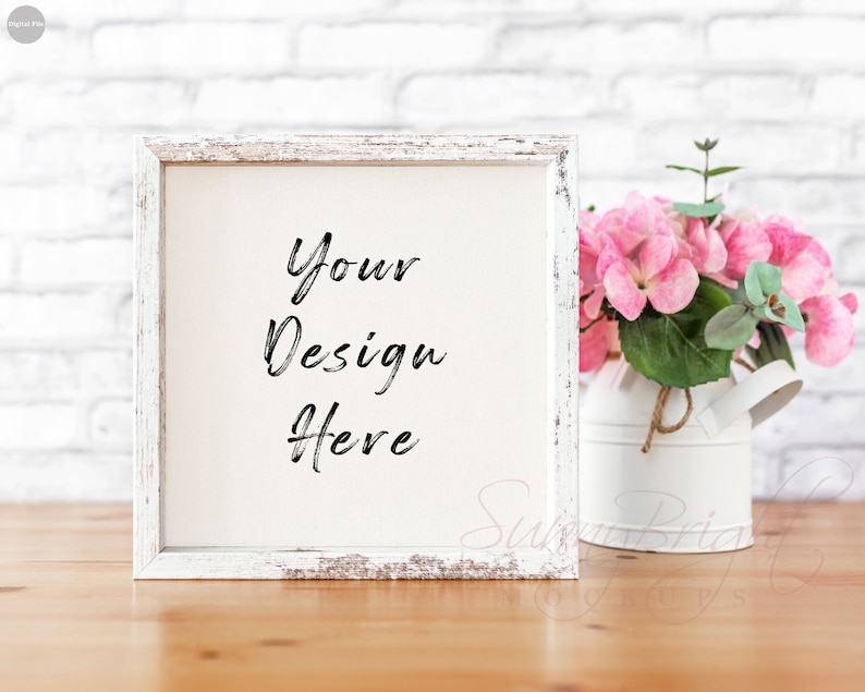 Download Wood Sign Mockup Plain Wood Sign Blank wood sign Wood frame | Etsy