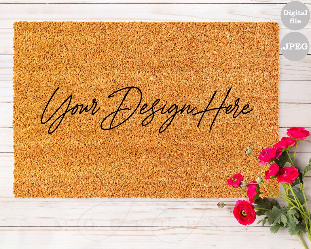 Doormat Mockup, Coir Doormat Mockup, Product Mockup, Farmhouse Mockup