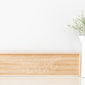 Wood Sign Mockup, Wood frame photo, Wood plaque mockup, Farmhouse Sign Mockup, Mockup frame, Box sign mockup, 6X24, JPG file