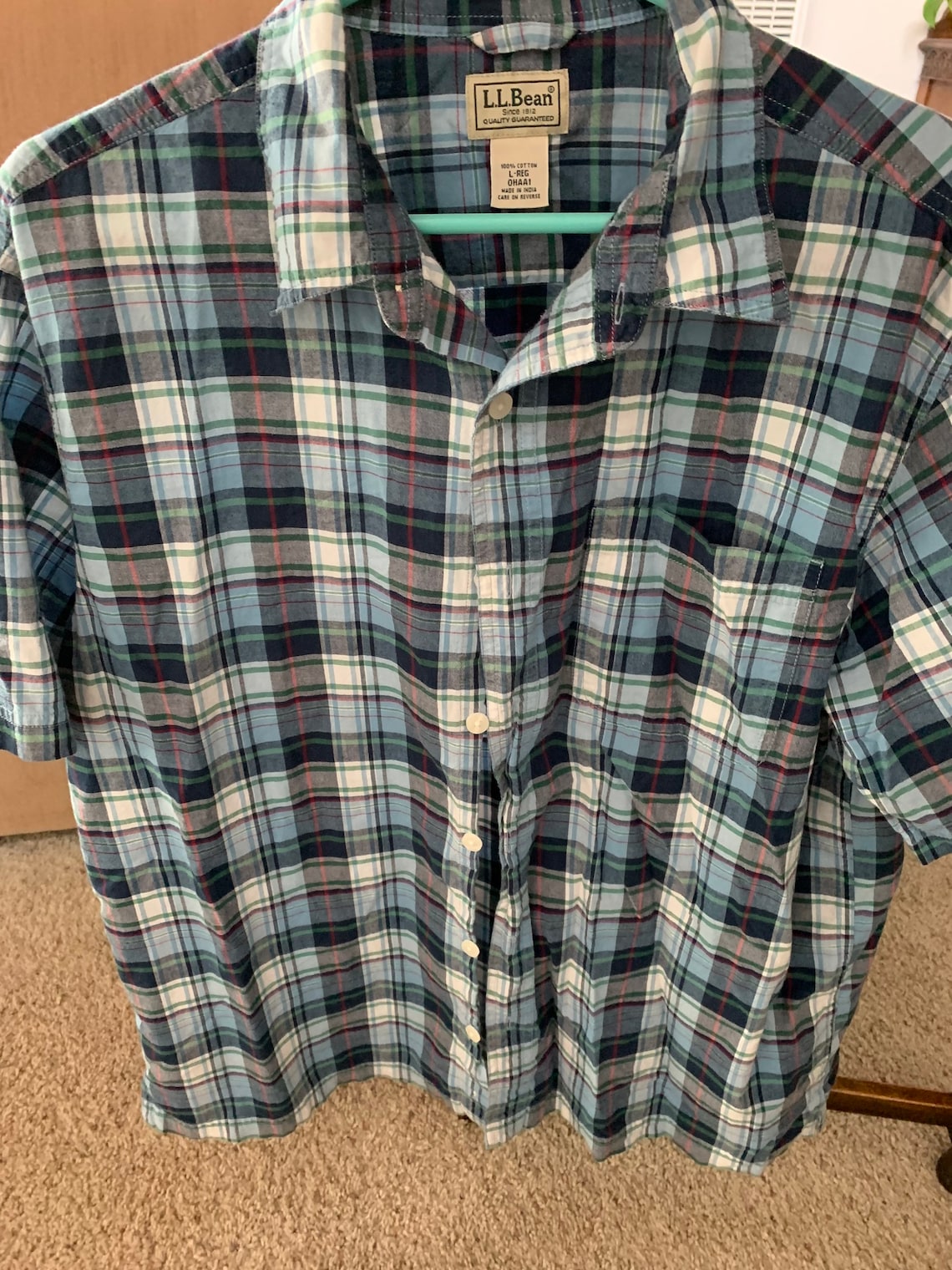 LL Bean Mens Short Sleeve Shirt Etsy