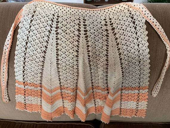 Vintage handmade knit apron - image 2