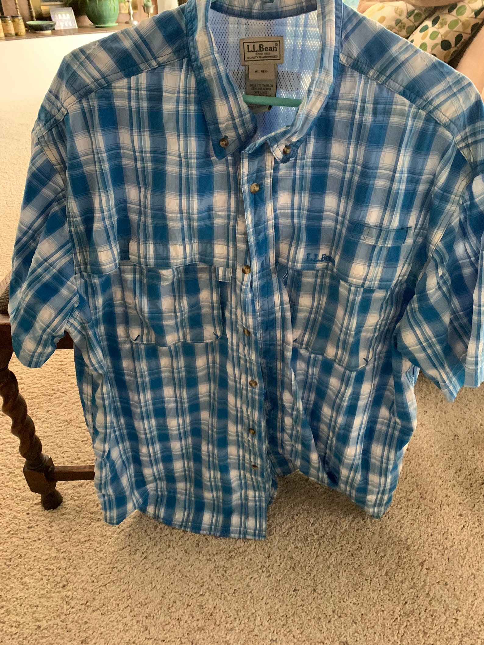 LL BEAN Mens Short Sleeve Shirt Etsy Australia