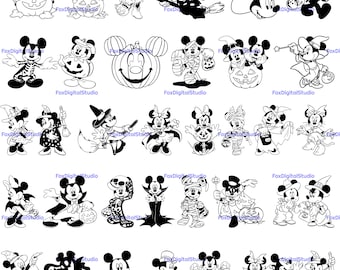 Paquete de 35 diseños SVG/DXF/PNG para Halloween