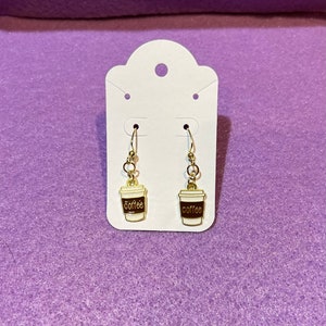 Coffee cup earrings