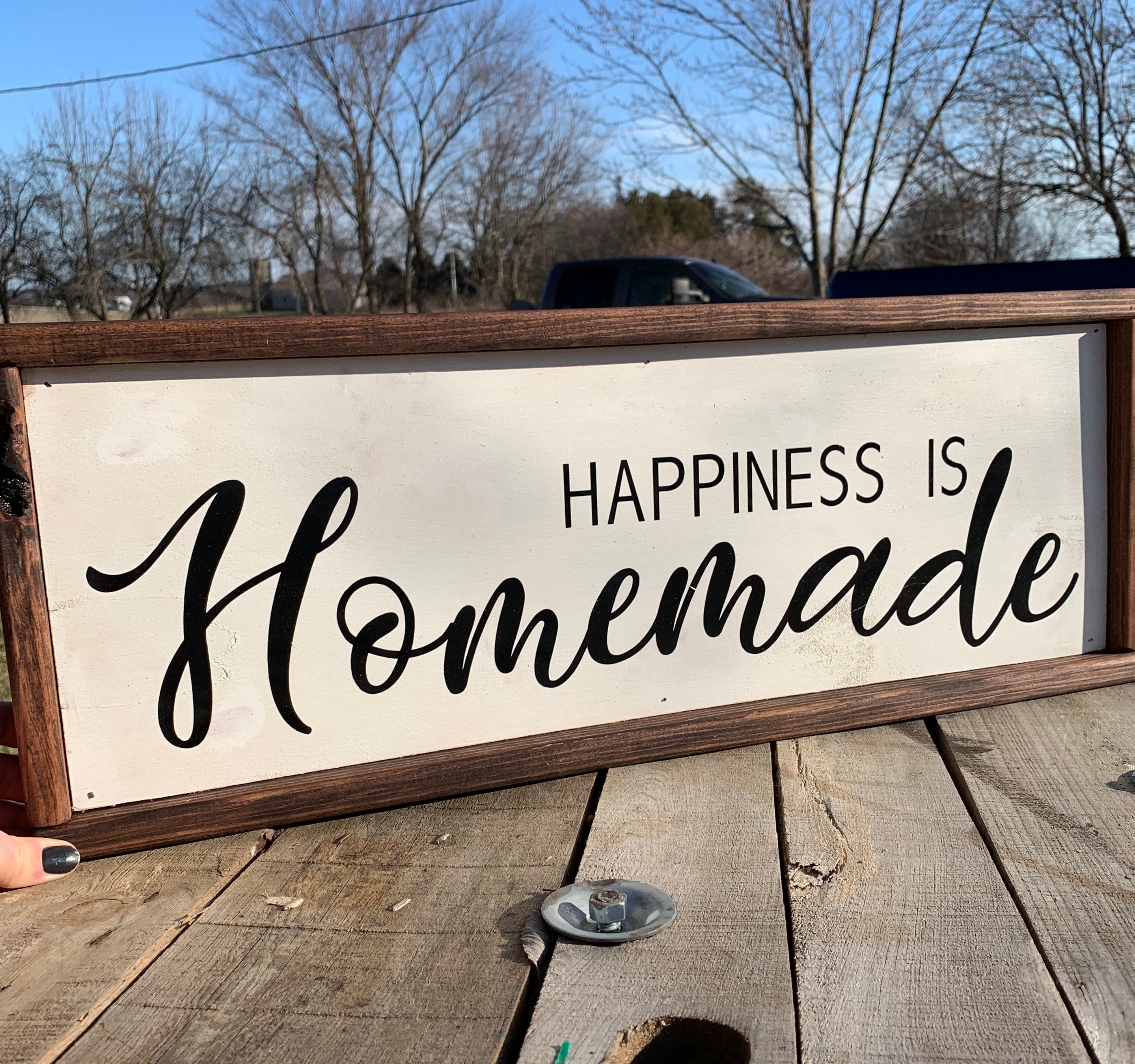 Happiness is Homemade Sign Etsy