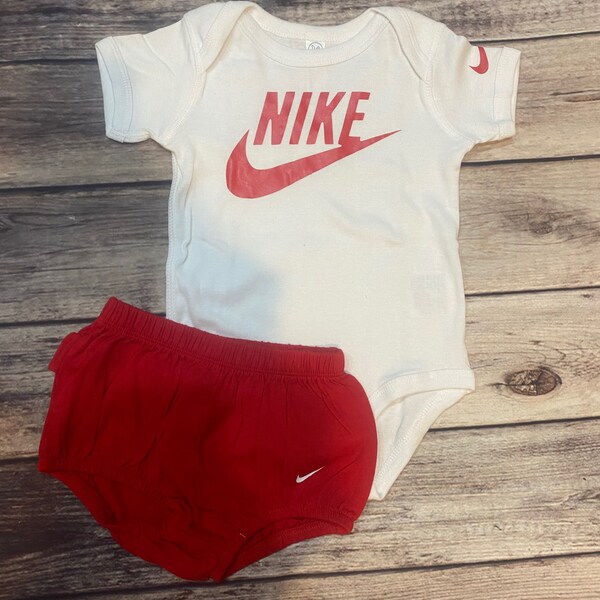 READY TO SHIP, Nike inspired baby girl outfit! One of a kind