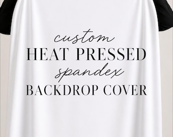 Ready To Hang Custom Spandex Arch Backdrop Cover | HTV Heat Pressed | 6FT & 7FT Arch Cover | Personalized Birthday Baby Shower Wedding