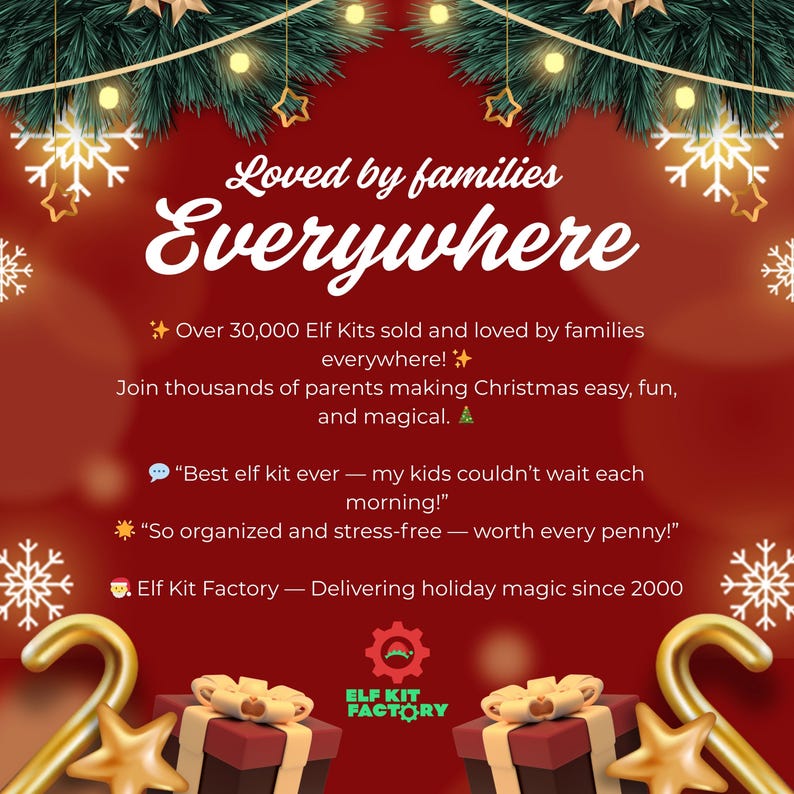 24 Day Elf Kit 2025, Christmas Elf Activities, Pre-Planned Scenes image 9