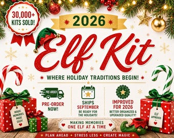 2026 Elf Kit Factory™ | 24 Day Elf Kit PRE ORDER | Ships September 2026 | One-of-a-Kind Elf Ideas | Stress-Free Holiday Magic