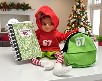 Elf School Set – Mini Hoodie, Backpack & Notebook