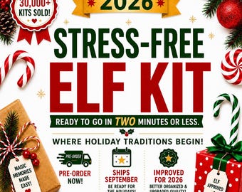 2026 Elf Kit Factory™ | 24 Day Elf Kit PRE ORDER | Ships October 2026 | One-of-a-Kind Elf Ideas | Stress-Free Holiday Magic