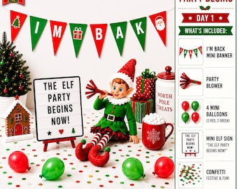 24 Day Elf Kit | Complete Christmas Elf Kit | 24 Days of Elf Magic | Easy 2-Minute Elf Setups | Daily Elf Props & Activities