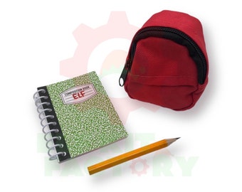 Elf Back To School Prop - Elf Mini Composition Book - Mini Backpack - Mini Pencil