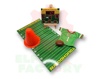 Elf Football Prop Set – Jersey, Field, and Mini Sign
