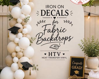 Custom Backdrop HTV Heat Transfer Vinyl Decal – Event Backdrop Sign, Baby Shower Decor, Birthday Party Backdrop, Wedding Welcome Sig