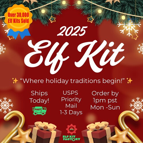 Kit elfe 24 jours 2025, activités elfes de Noël, scènes planifiées