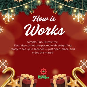 24 Day Elf Kit 2025, Christmas Elf Activities, Pre-Planned Scenes image 3