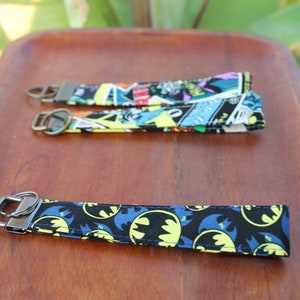 Llavero, llavero, cordón para llaves, muñequeras para llaves con patrón de superhéroe de cómic