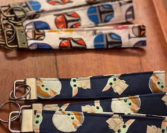 Handmade Star Wars Key Fob Wristlet, 1 inch Wide