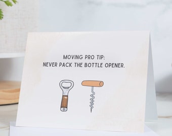Funny Moving Greeting Card: Pro Tip Humor for Relocation Clients & Friends