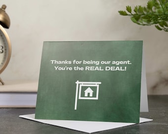 THANK YOU Card for Real Estate Clients | Realtor thank you cards | Real estate greeting cards | Homebuyer thank you cards & closing day gift