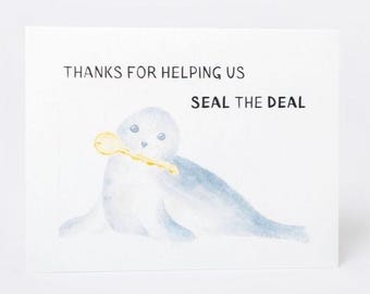 Seals & Deals Greeting Card: For Showing Realtor Appreciation to Agents and Brokers