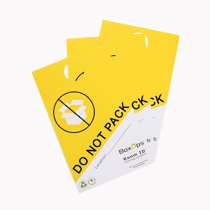 Moving Day 'Do Not Pack' Kit: Color Coded Stickers & Door Signs