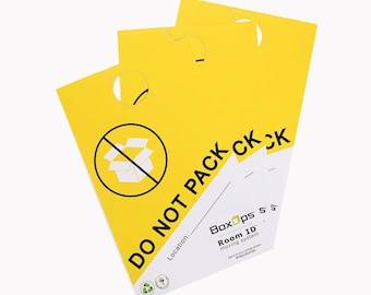 Moving Day 'Do Not Pack' Kit: Color Coded Stickers & Door Signs