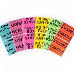 Etiquetas de mudanza CATEGOREEZ: Etiquetas de categorías de cajas codificadas por colores para embalaje y almacenamiento