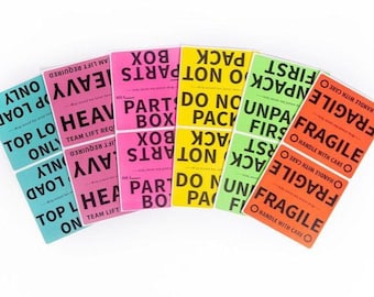 CATEGOREEZ Moving Labels: Color Coded Box Category Stickers for Packing & Storage