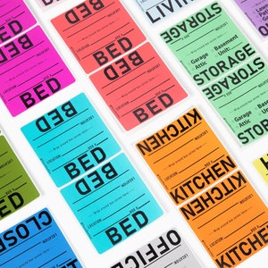 LABEL HERO™ Labeling System Color Coded Moving Box Labels by Room & Category Relocation and Military PCS Organization BoxOps image 5