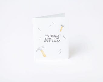 Nailed It Greeting Card: Closing Day Gift for Real Estate Homebuyers