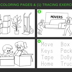 Coloring & Letter Tracing Printables | Moving Fun for Kids | DIGITAL ...