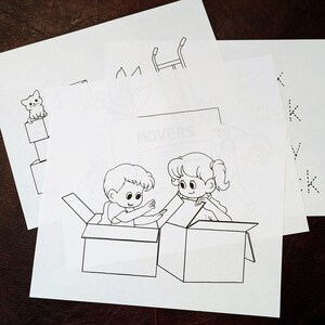 Coloring & Letter Tracing Printables | Moving Fun for Kids | DIGITAL ...