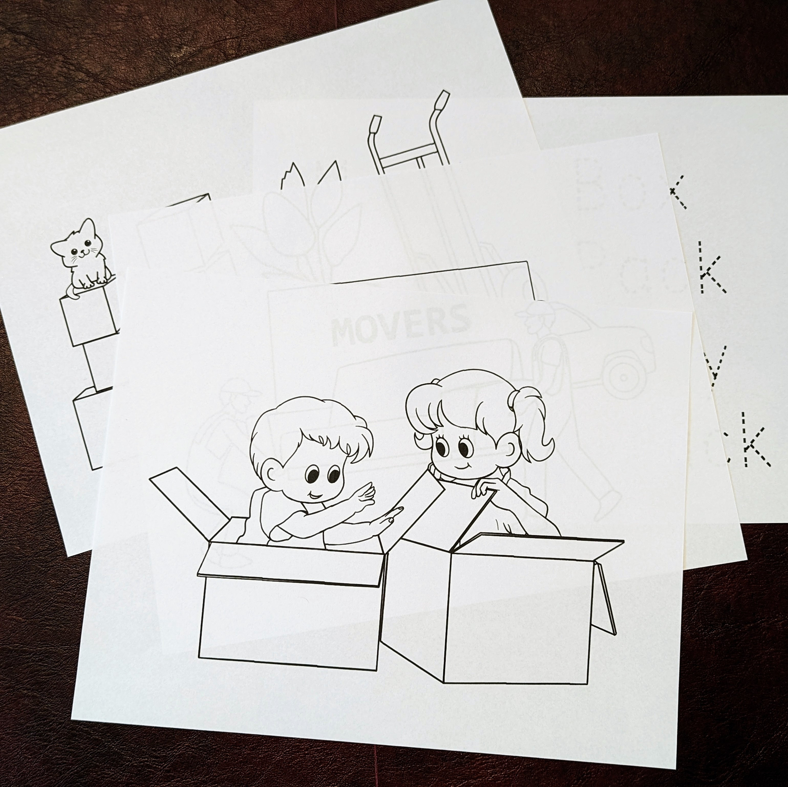 Moving Coloring Pages: Kids Letter Tracing Activity (digital Download ...