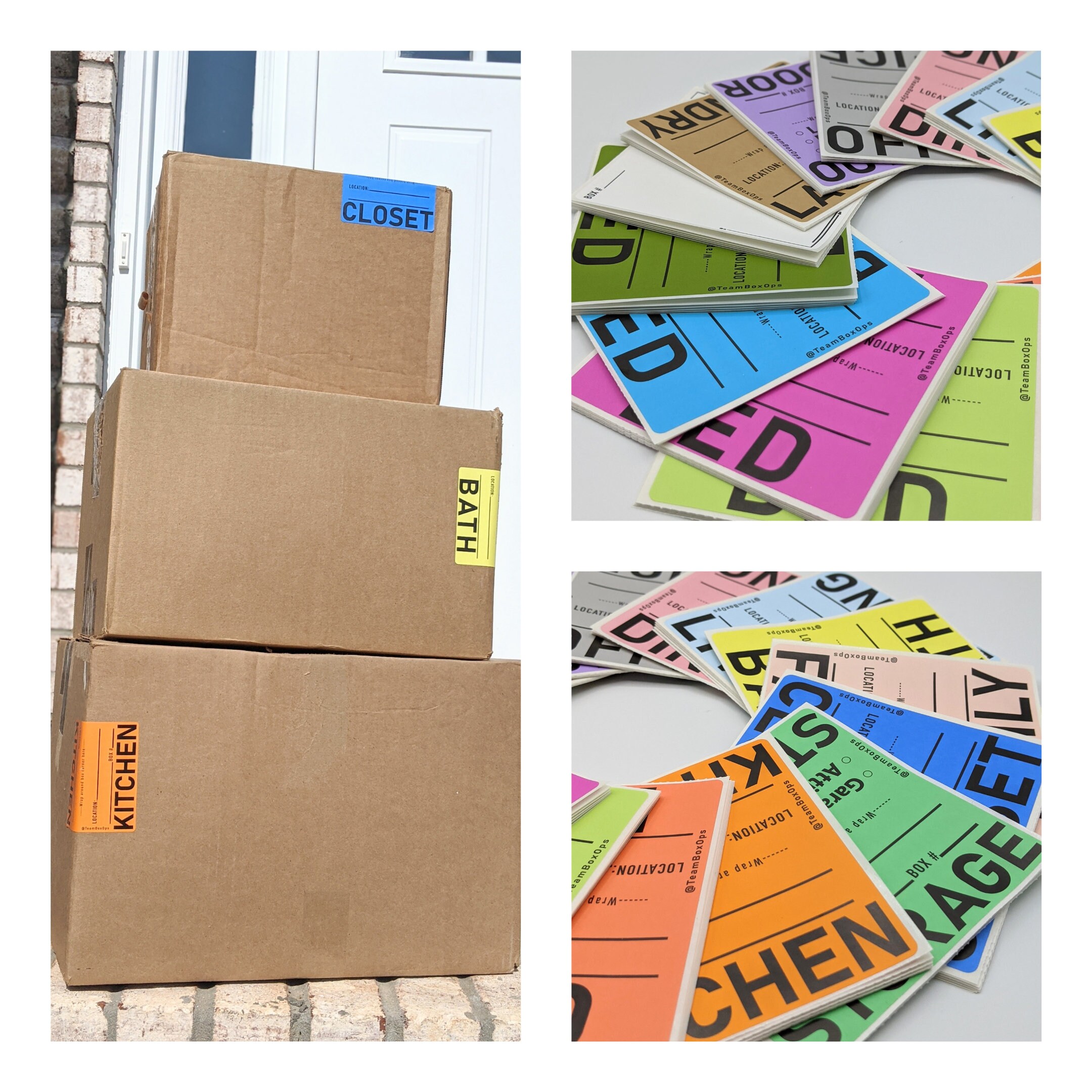 ROOMEEZ™ Moving Labels Color Coded Moving Box Labels by | Etsy