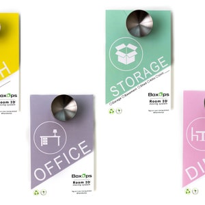 Door Sign ADD-ONS or Individual Purchase | Hangeez™ Color Coded Door Hangers for Movers | BoxOps