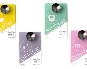 Door Sign ADD-ONS or Individual Purchase | Hangeez™ Color Coded Door Hangers for Movers | BoxOps