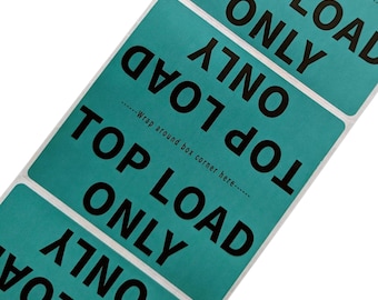 TOP LOAD ONLY Packing Labels: 4x4 Square Wrap-Around Moving & Shipping Labels