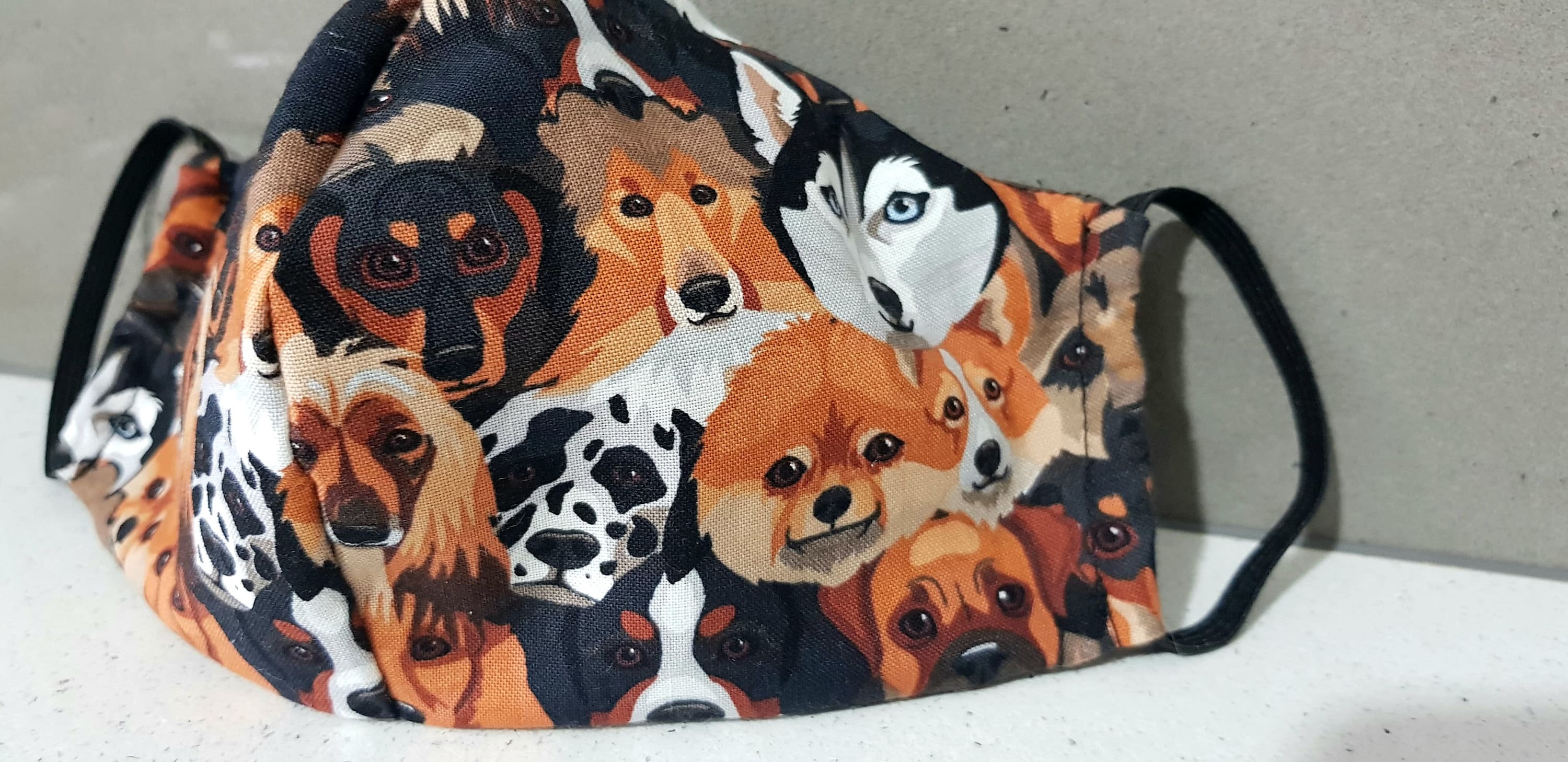 100 Cotton Face Mask / Dog Print Face Mask / Canine Print Etsy
