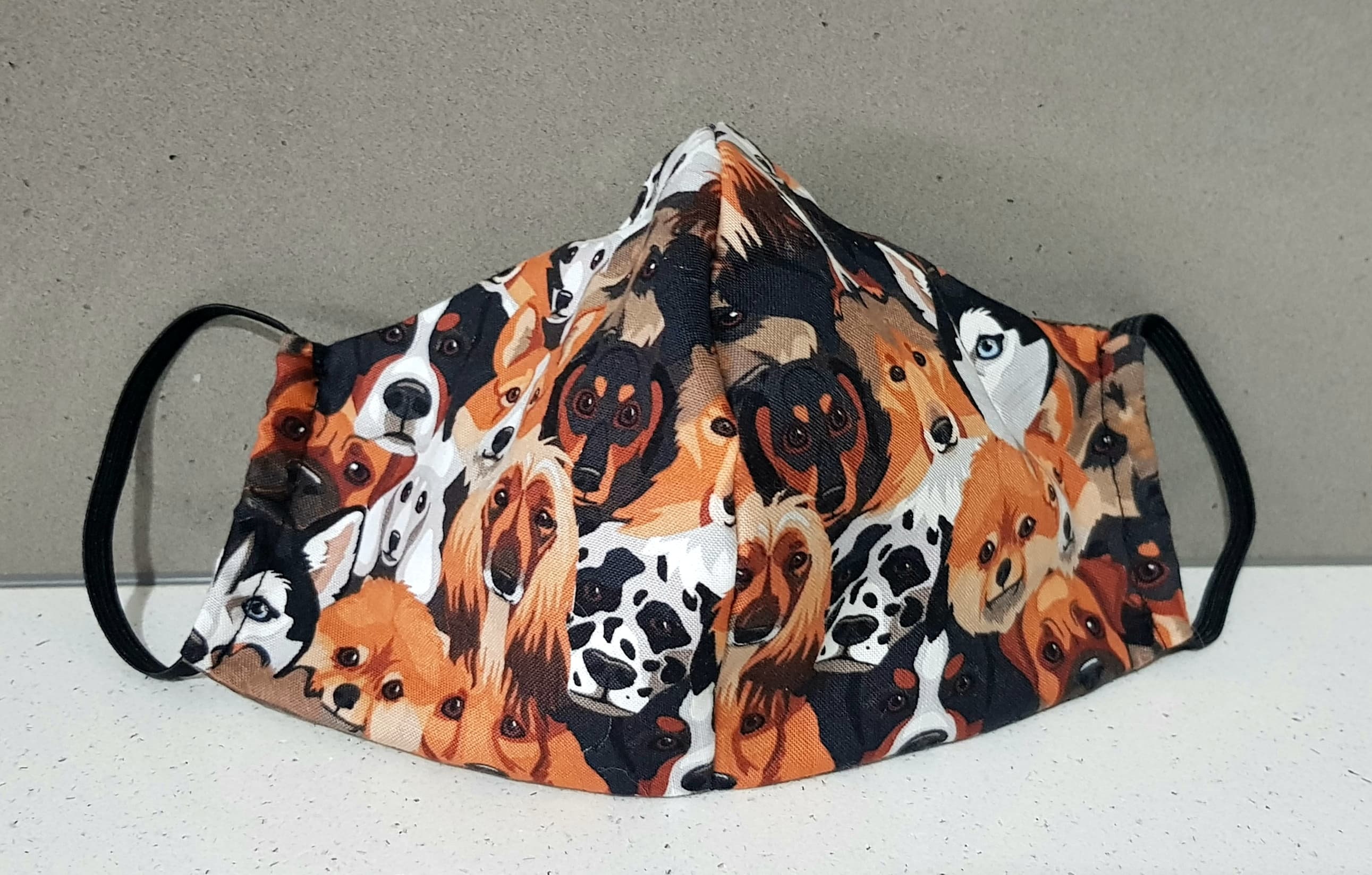 100 Cotton Face Mask / Dog Print Face Mask / Canine Print Etsy