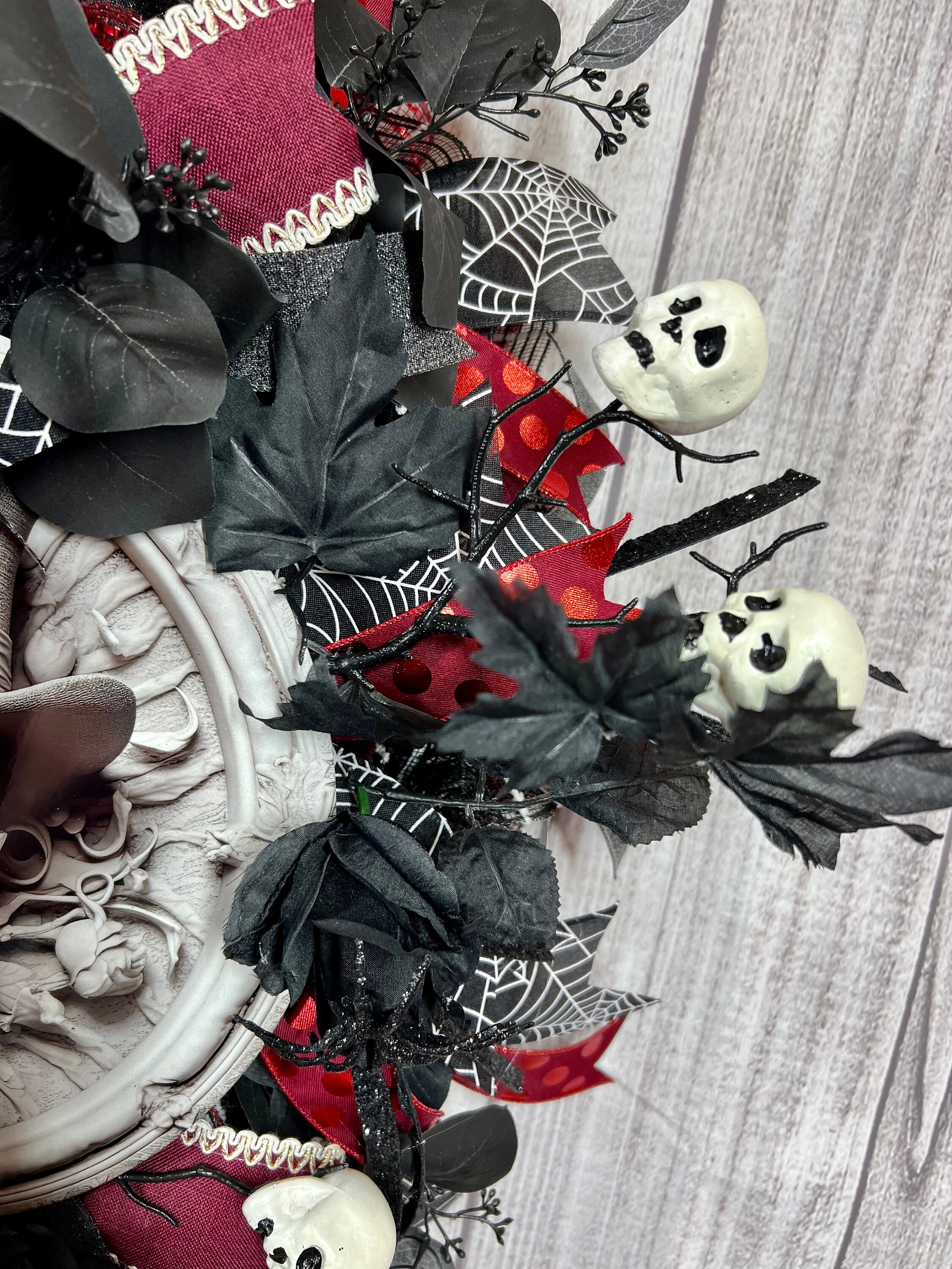 20 ghirlande con teschio nero, decorazioni per Halloween