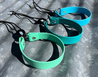 2,5 cm - Verstellbares BioThane Bungee Hundehalsband: Leicht An- und Ausziehen, Wasserdicht