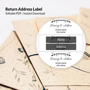 Graduation Address Template for Envelope Labels Avery 2 X - Etsy