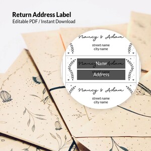 Graduation Address Template for Envelope Labels Avery 2 X - Etsy