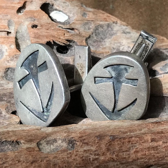 Christian Schmidt MCM Modernist American Studio Silver Cufflinks