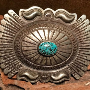 Outstanding Navajo Ketoh Design Buckle Vintage Sterling  display picture 2