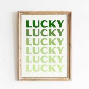 lucky print | st.patricks day decor | st patrick&#39;s day printables | st patricks day wall art | printable wall art | trendy wall art
