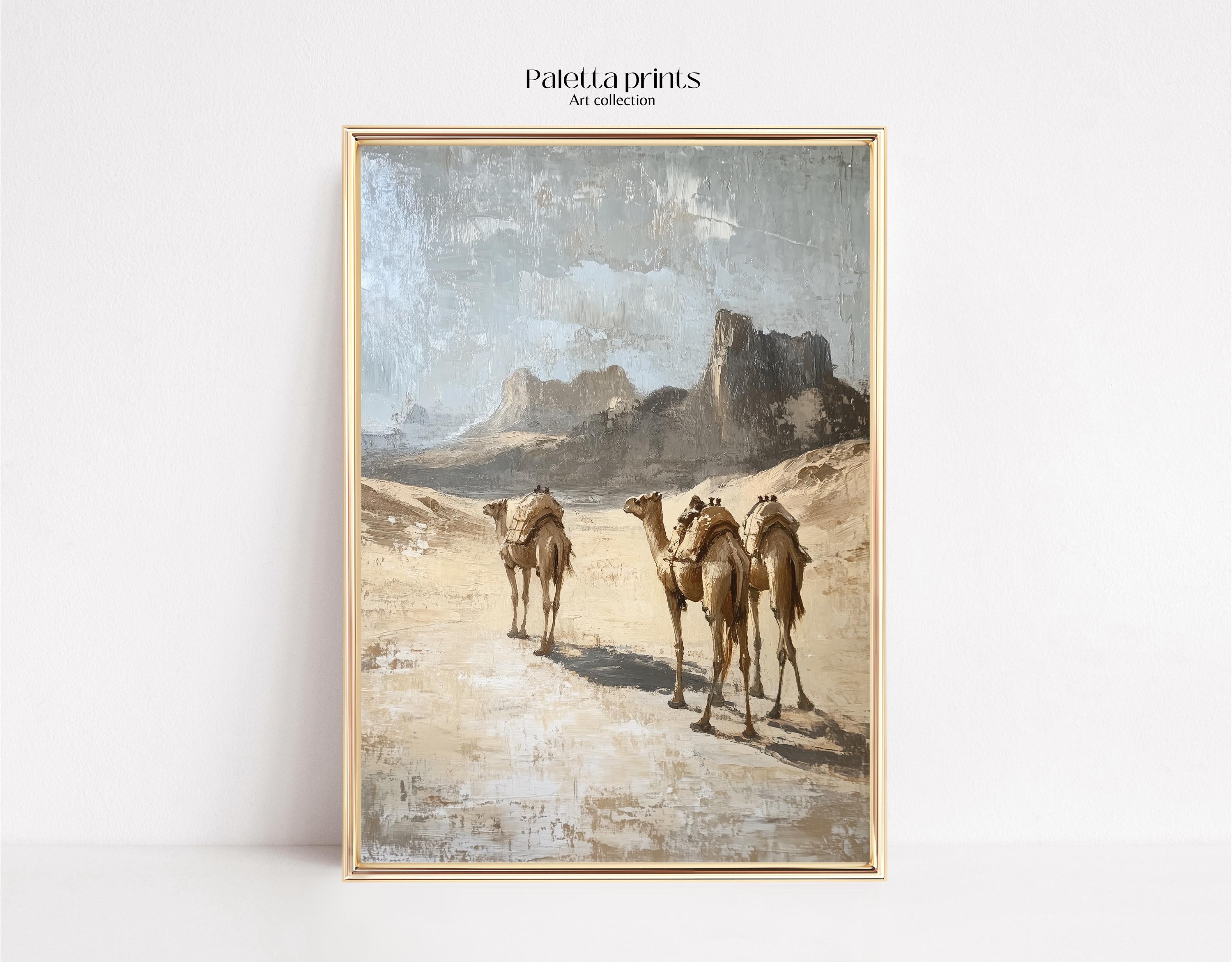 Caravan Backdrop Caravan Rugged Desert Landscape Mountain Backdrop Nomadic Trade Route ...