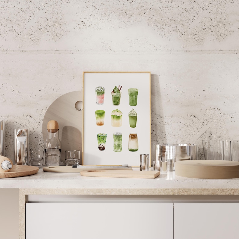 Matcha Art Print Bundle |digital Download |matcha Wall Art | Matcha ...